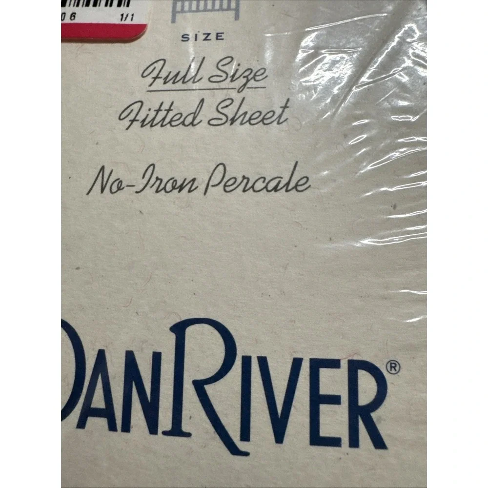 Vtg New In Pkg Dan River Full Bed Fitted Sheet 